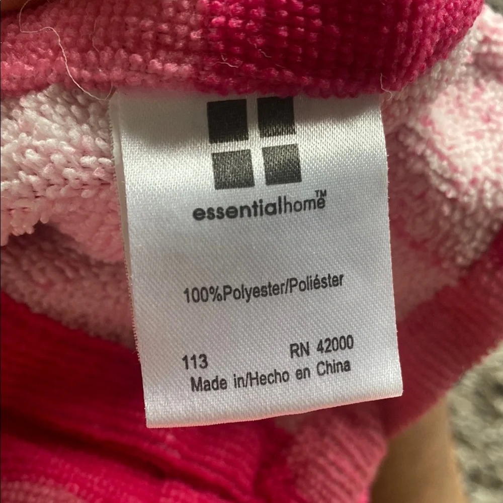 Pink Striped Bath Towel